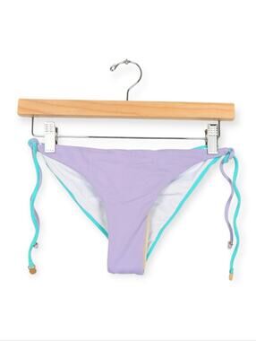 Phax Swimwear Bikini Bottom S Light Purple Turquoise Side Tie Swim Bottom NWT